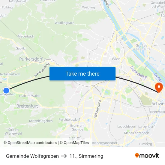 Gemeinde Wolfsgraben to 11., Simmering map