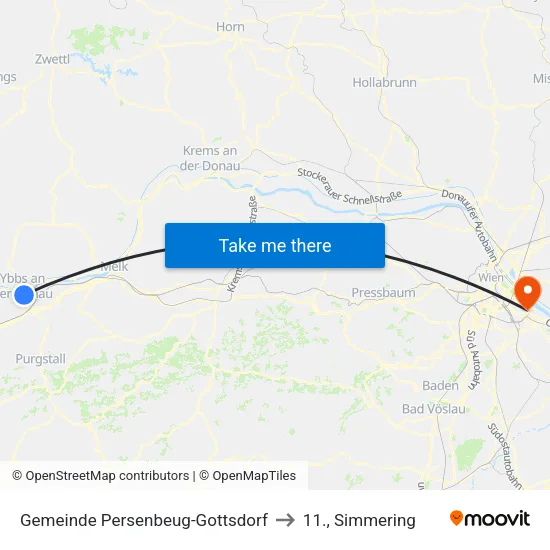 Gemeinde Persenbeug-Gottsdorf to 11., Simmering map