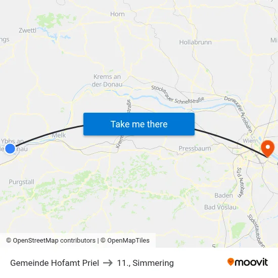 Gemeinde Hofamt Priel to 11., Simmering map