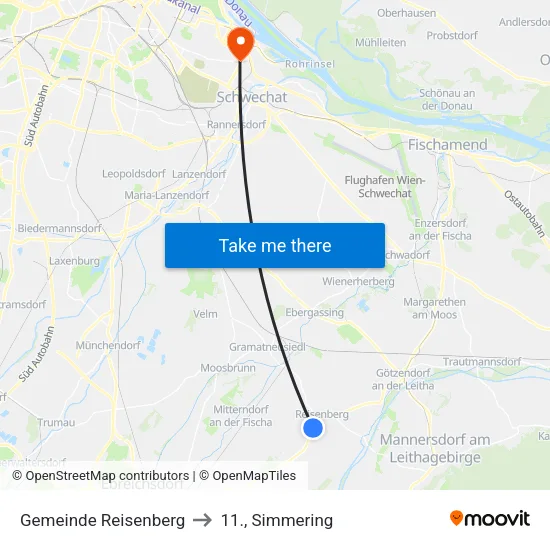Gemeinde Reisenberg to 11., Simmering map