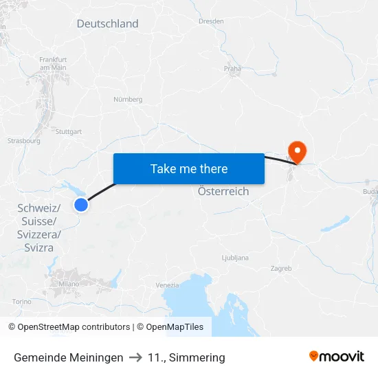 Gemeinde Meiningen to 11., Simmering map