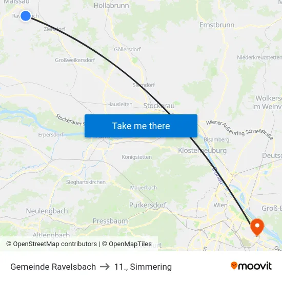 Gemeinde Ravelsbach to 11., Simmering map