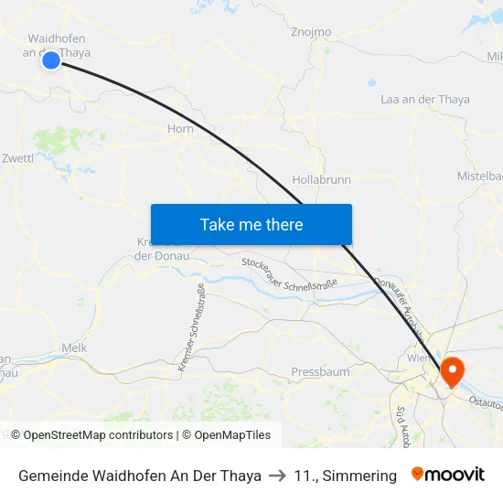 Gemeinde Waidhofen An Der Thaya to 11., Simmering map