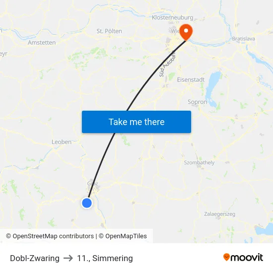 Dobl-Zwaring to 11., Simmering map