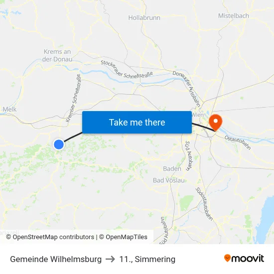 Gemeinde Wilhelmsburg to 11., Simmering map