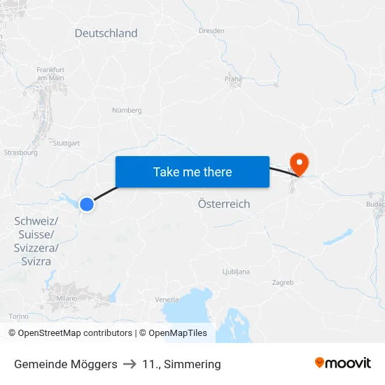 Gemeinde Möggers to 11., Simmering map