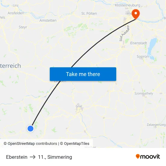 Eberstein to 11., Simmering map