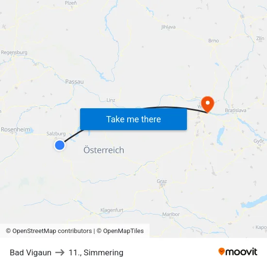 Bad Vigaun to 11., Simmering map