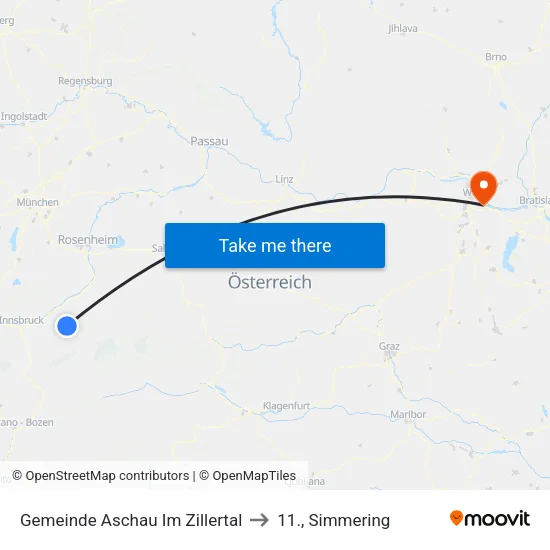 Gemeinde Aschau Im Zillertal to 11., Simmering map
