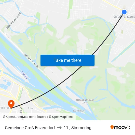 Gemeinde Groß-Enzersdorf to 11., Simmering map