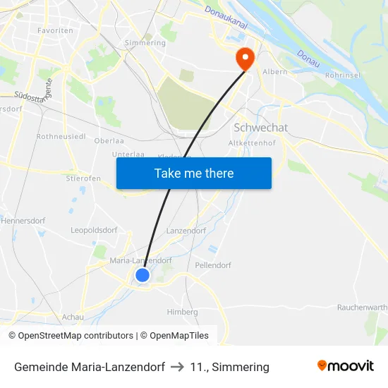 Gemeinde Maria-Lanzendorf to 11., Simmering map