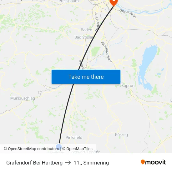 Grafendorf Bei Hartberg to 11., Simmering map
