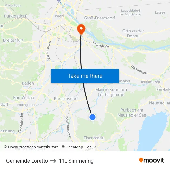 Gemeinde Loretto to 11., Simmering map