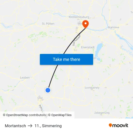 Mortantsch to 11., Simmering map
