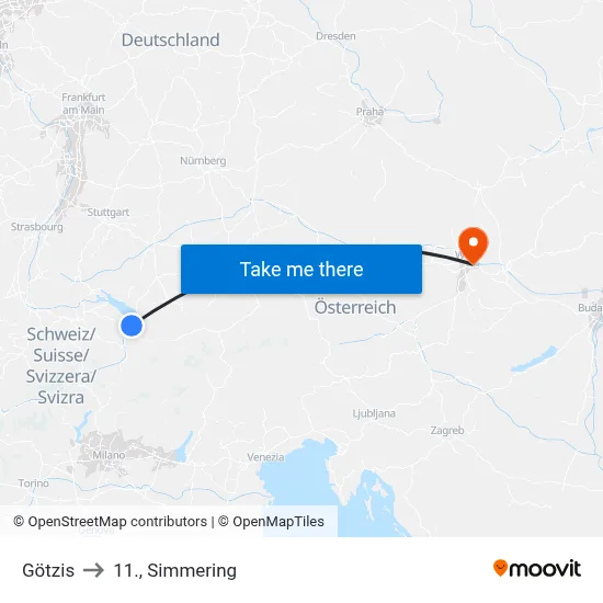 Götzis to 11., Simmering map