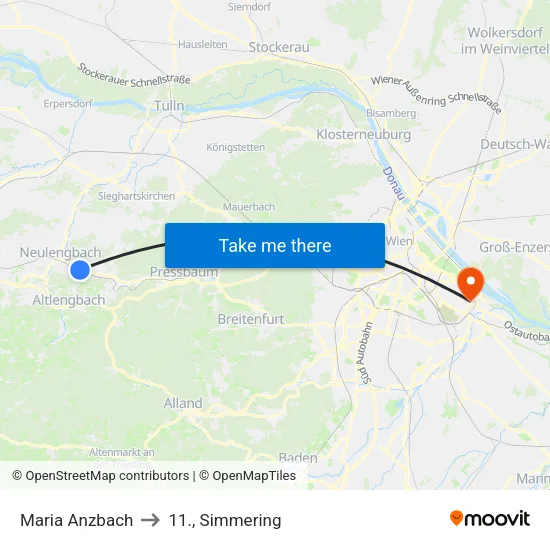 Maria Anzbach to 11., Simmering map