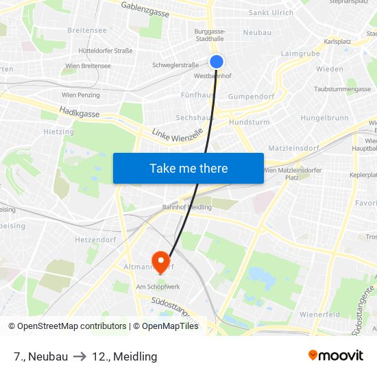 7., Neubau to 12., Meidling map