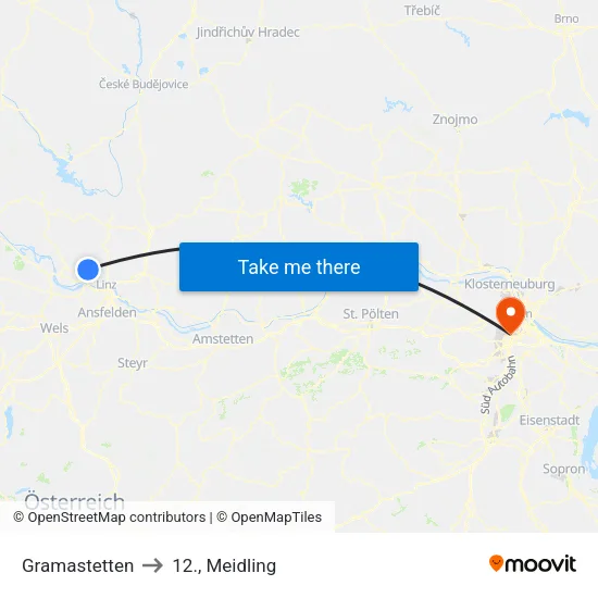 Gramastetten to 12., Meidling map