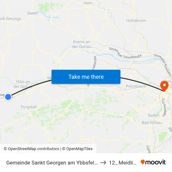 Gemeinde Sankt Georgen am Ybbsfelde to 12., Meidling map