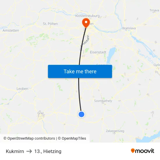 Kukmirn to 13., Hietzing map