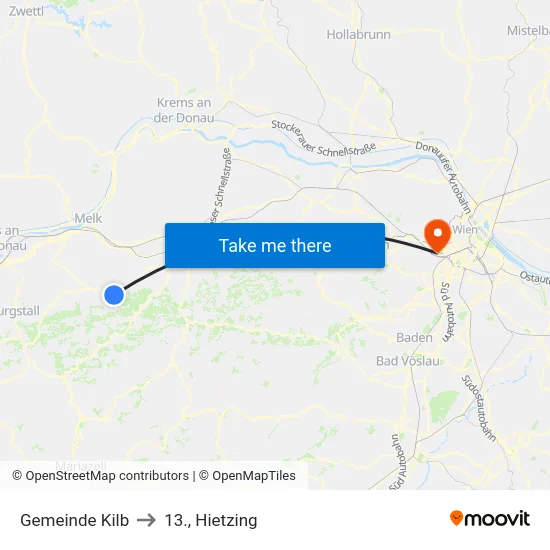 Gemeinde Kilb to 13., Hietzing map