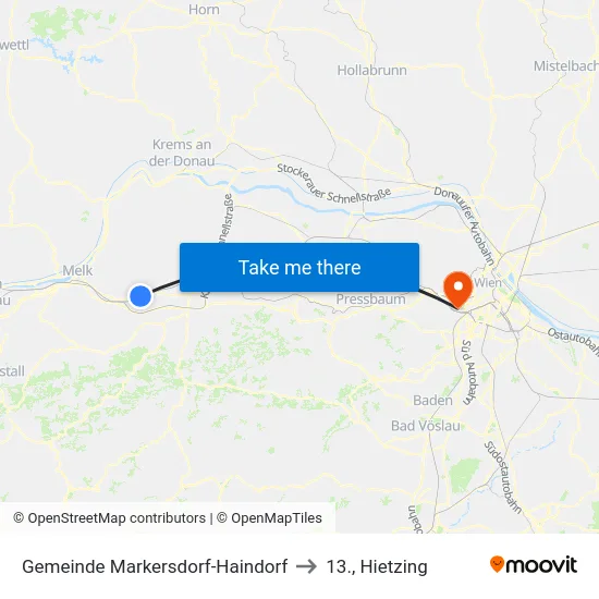 Gemeinde Markersdorf-Haindorf to 13., Hietzing map