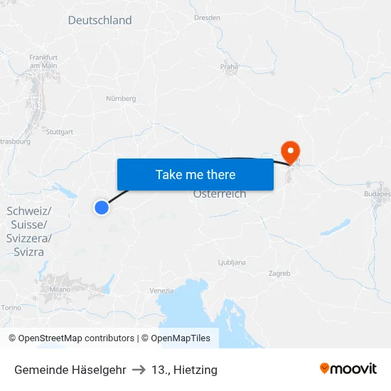Gemeinde Häselgehr to 13., Hietzing map