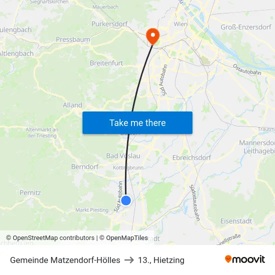 Gemeinde Matzendorf-Hölles to 13., Hietzing map