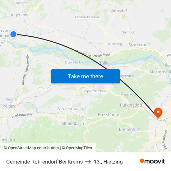 Gemeinde Rohrendorf Bei Krems to 13., Hietzing map