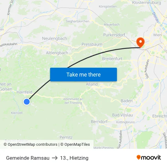 Gemeinde Ramsau to 13., Hietzing map