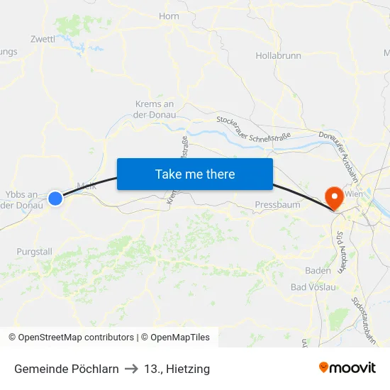 Gemeinde Pöchlarn to 13., Hietzing map