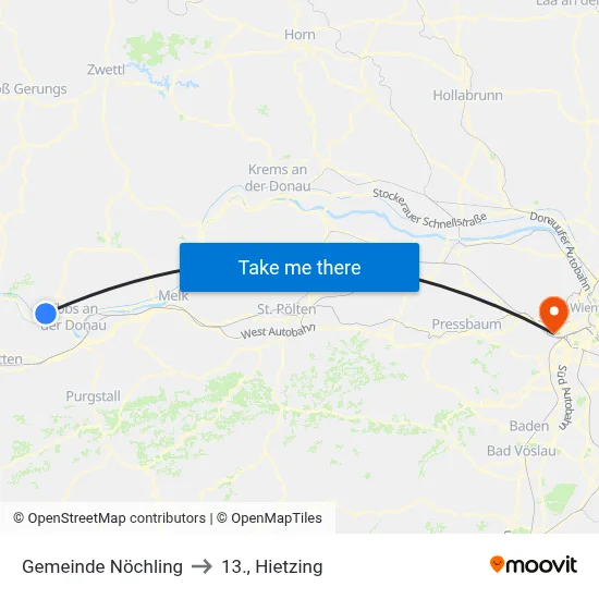 Gemeinde Nöchling to 13., Hietzing map