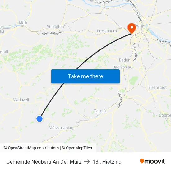 Gemeinde Neuberg An Der Mürz to 13., Hietzing map