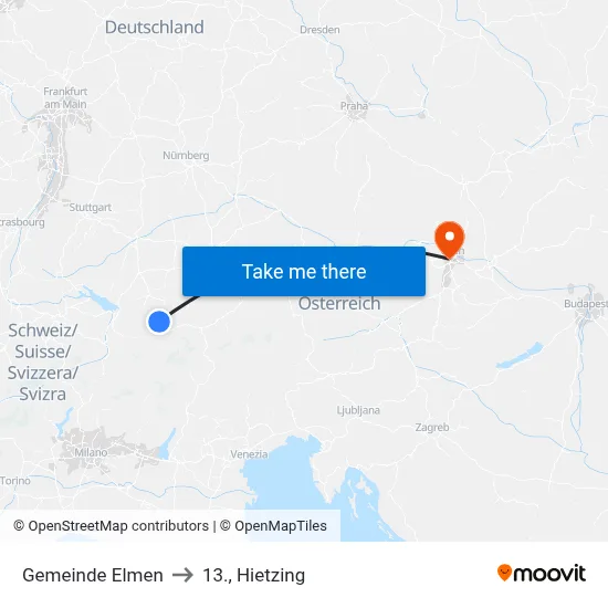 Gemeinde Elmen to 13., Hietzing map