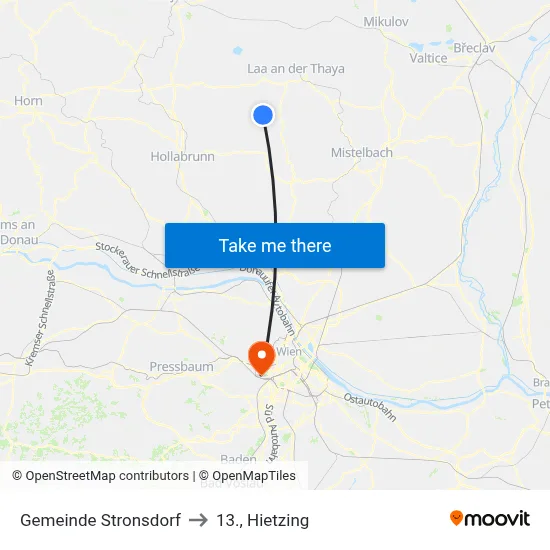 Gemeinde Stronsdorf to 13., Hietzing map