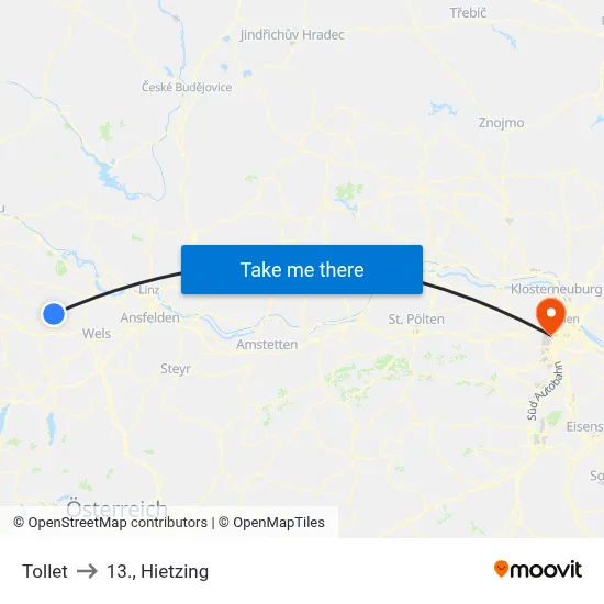 Tollet to 13., Hietzing map