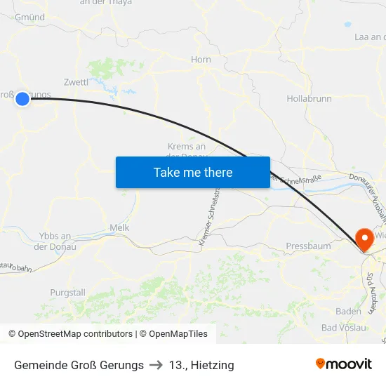 Gemeinde Groß Gerungs to 13., Hietzing map
