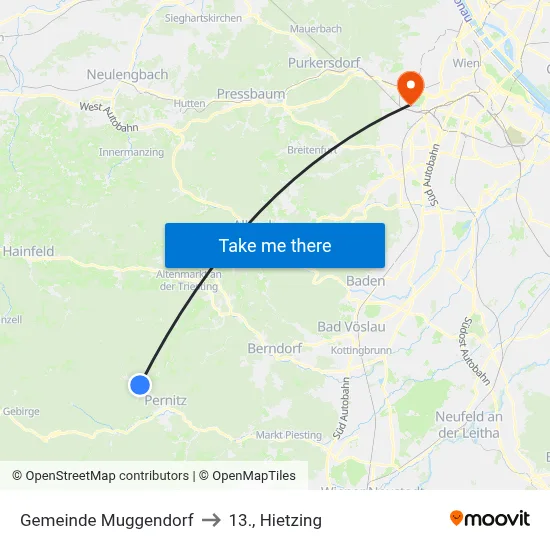 Gemeinde Muggendorf to 13., Hietzing map