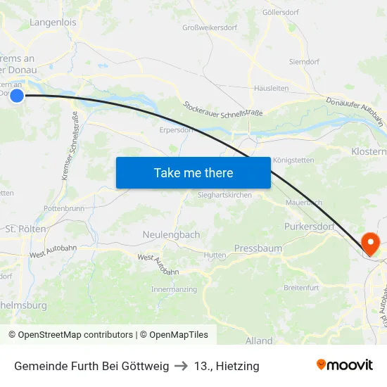 Gemeinde Furth Bei Göttweig to 13., Hietzing map