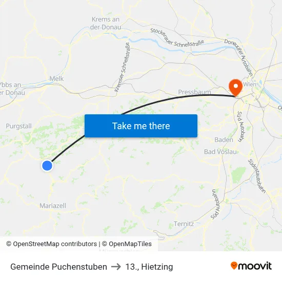Gemeinde Puchenstuben to 13., Hietzing map