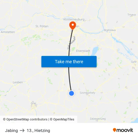 Jabing to 13., Hietzing map
