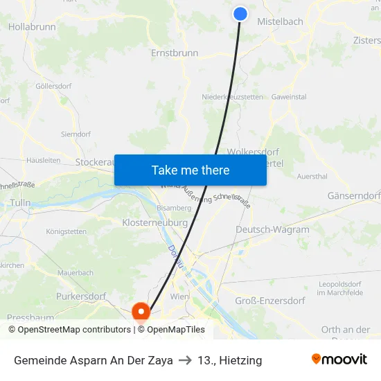 Gemeinde Asparn An Der Zaya to 13., Hietzing map