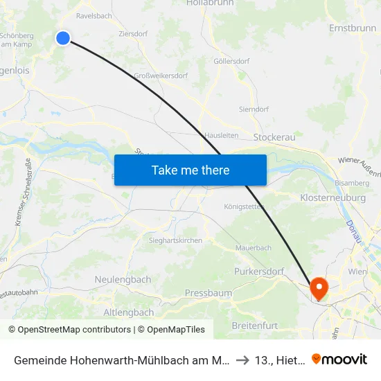 Gemeinde Hohenwarth-Mühlbach am Manhartsberg to 13., Hietzing map