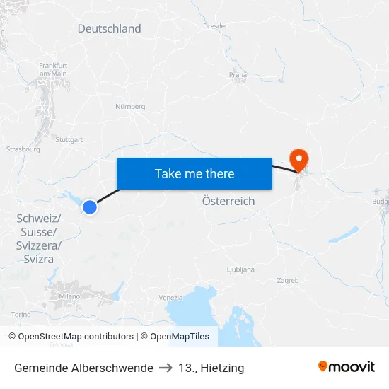 Gemeinde Alberschwende to 13., Hietzing map
