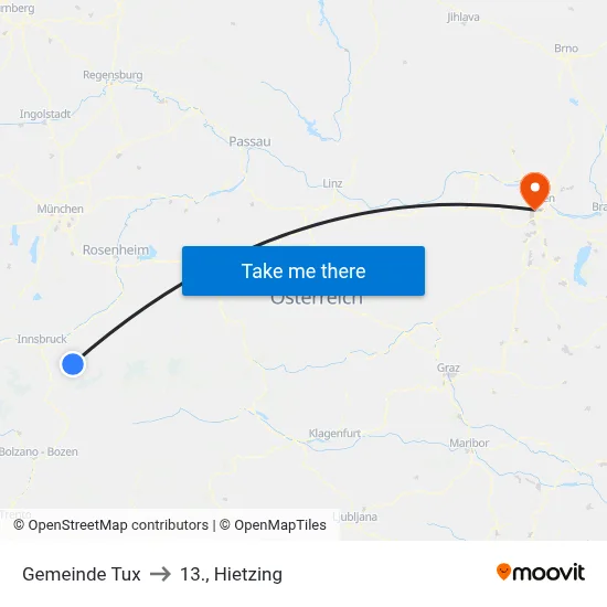 Gemeinde Tux to 13., Hietzing map