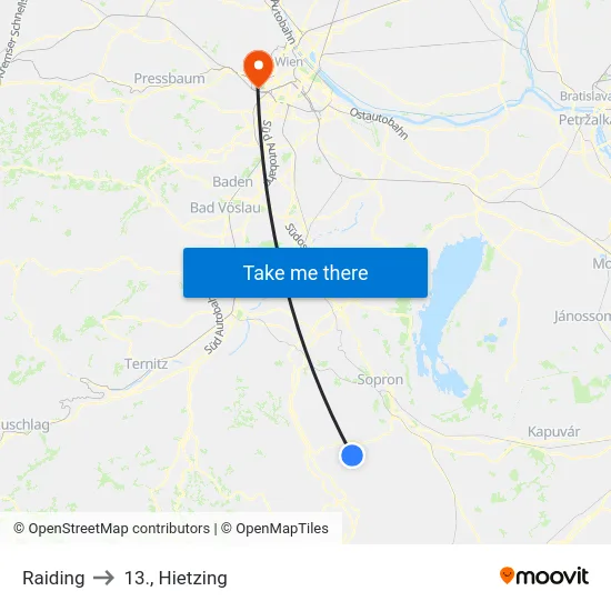 Raiding to 13., Hietzing map