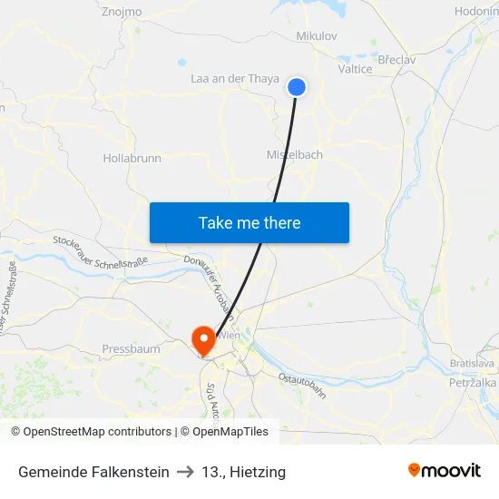 Gemeinde Falkenstein to 13., Hietzing map
