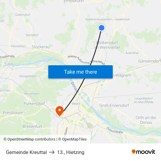 Gemeinde Kreuttal to 13., Hietzing map