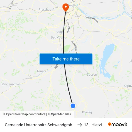 Gemeinde Unterrabnitz-Schwendgraben to 13., Hietzing map