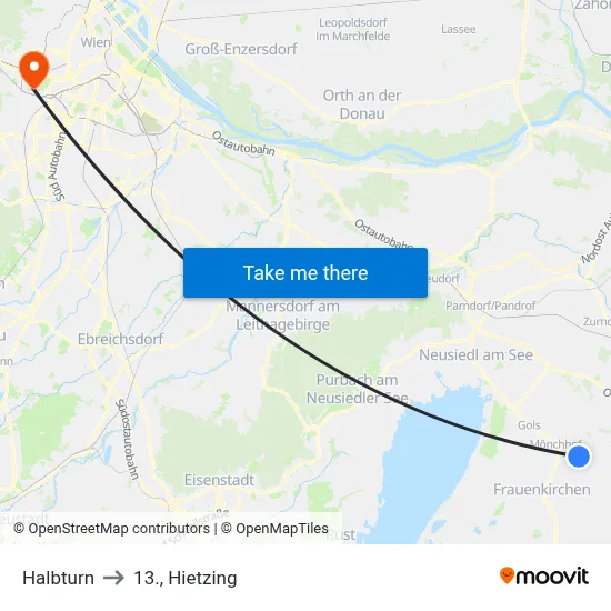 Halbturn to 13., Hietzing map